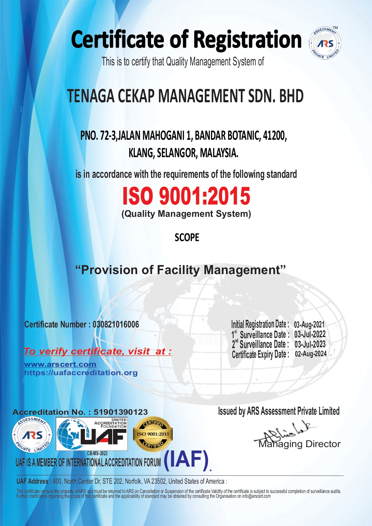 ISO 9001:2015 – Quality Management System