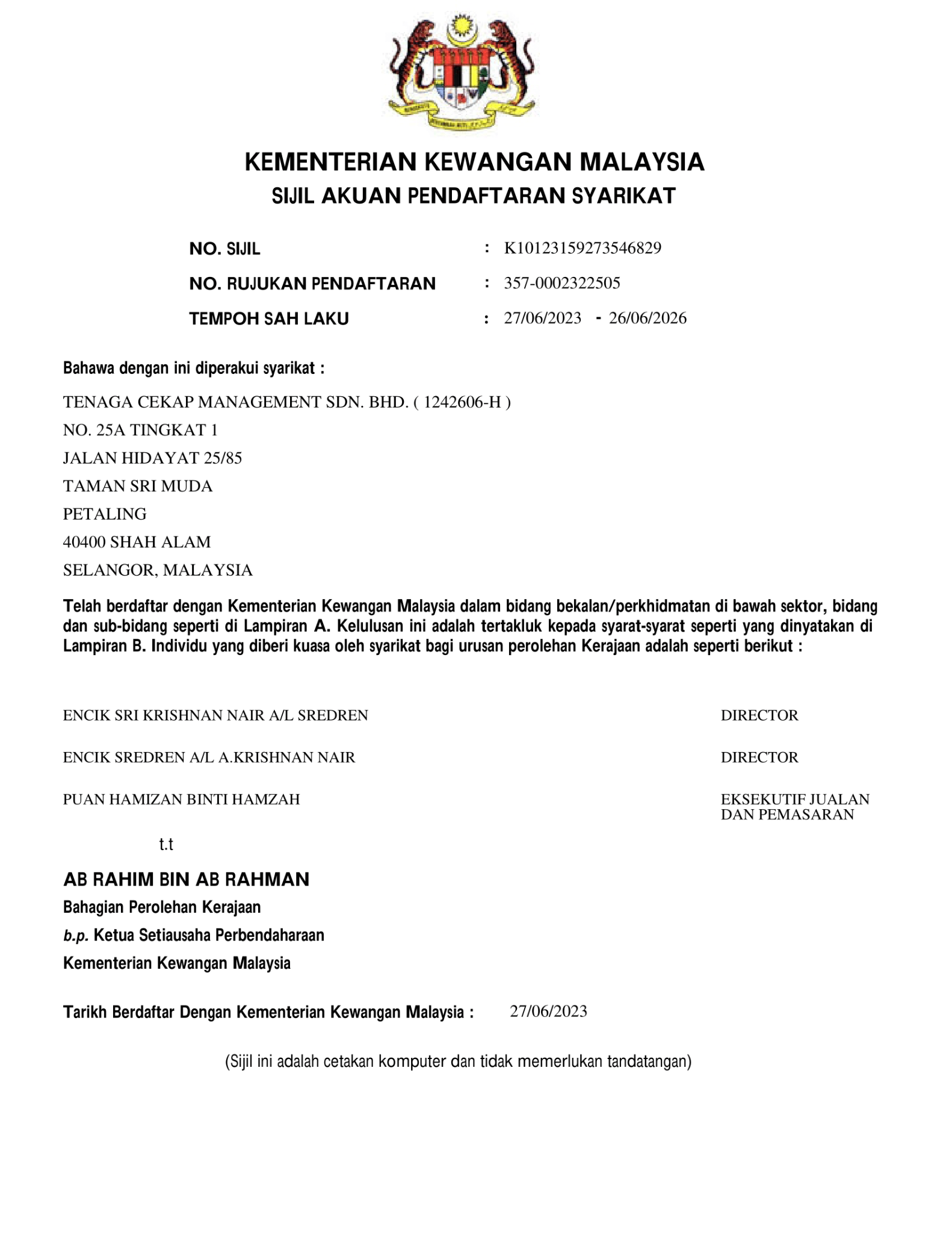 MOF – Ministry of Finance Malaysia